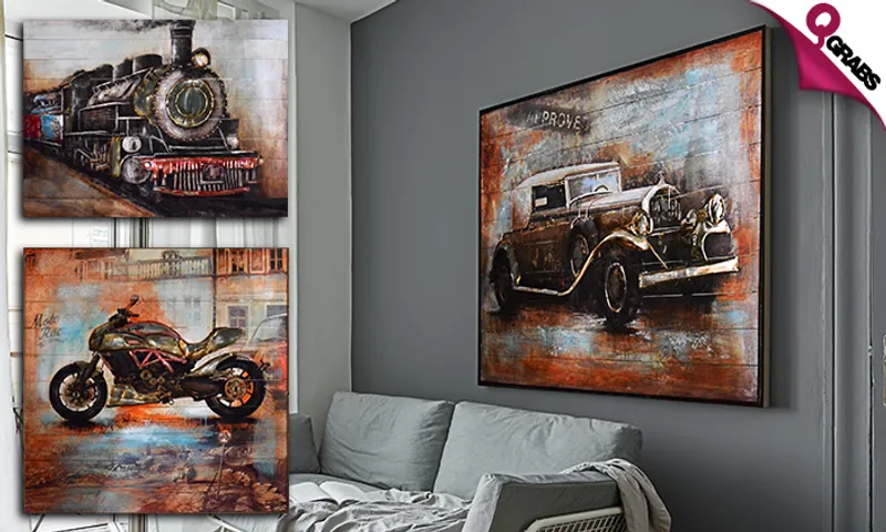 Frameless 3D Hand-Painted on Wood!